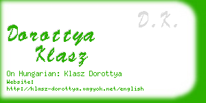 dorottya klasz business card